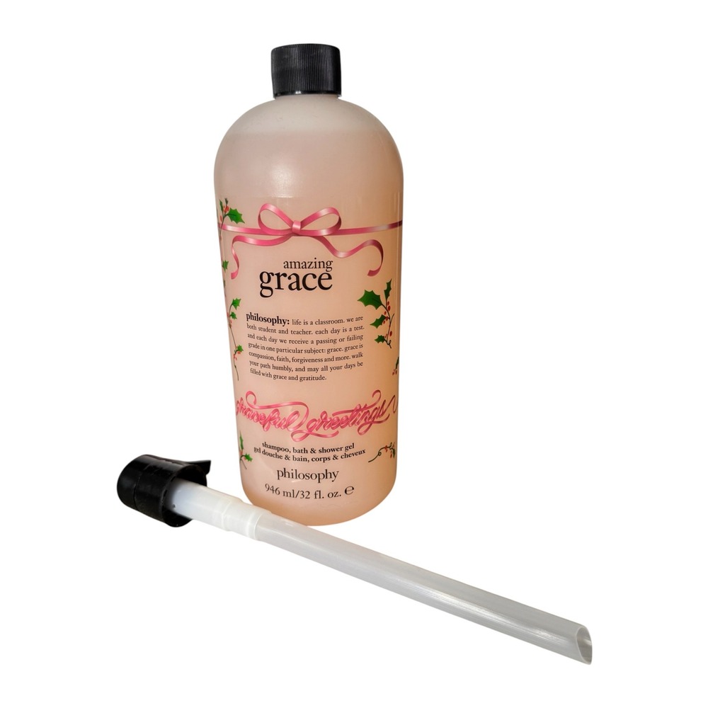 Philosophy Amazing Grace Shampoo Bath Shower Gel 32oz Graceful Greetings Pump‎